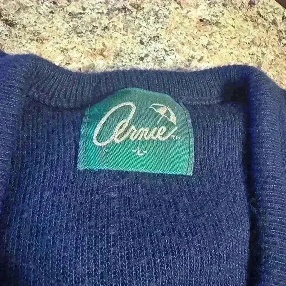 Vintage Arnold Palmer Argyle Diamond Sweater Size Large Orlon Acrylic Preowned - Picture 4 of 11